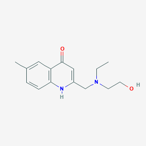 2-{[ethyl(2-hydroxyethyl)amino]methyl}-6-methylquinolin-4-ol