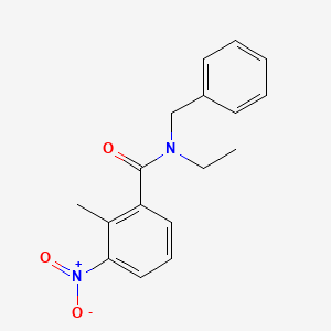 molecular formula C17H18N2O3 B5667662 N-benzyl-N-ethyl-2-methyl-3-nitrobenzamide 