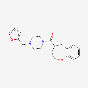 molecular formula C20H24N2O3 B5667678 1-(2-furylmethyl)-4-(2,3,4,5-tetrahydro-1-benzoxepin-4-ylcarbonyl)piperazine 