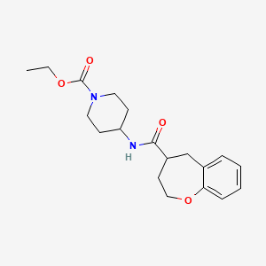molecular formula C19H26N2O4 B5667684 ethyl 4-[(2,3,4,5-tetrahydro-1-benzoxepin-4-ylcarbonyl)amino]piperidine-1-carboxylate 