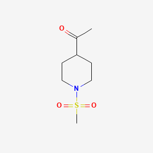 molecular formula C8H15NO3S B566770 1-(1-(甲磺酰基)哌啶-4-基)乙酮 CAS No. 1343349-82-5