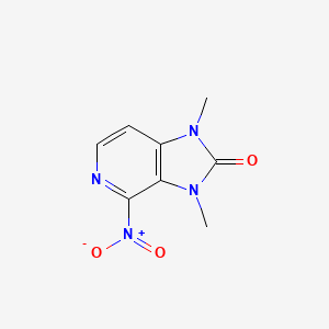 molecular formula C8H8N4O3 B5667703 1,3-dimethyl-4-nitro-1,3-dihydro-2H-imidazo[4,5-c]pyridin-2-one 