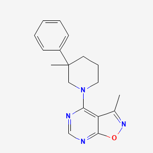 molecular formula C18H20N4O B5667707 3-methyl-4-(3-methyl-3-phenylpiperidin-1-yl)isoxazolo[5,4-d]pyrimidine 