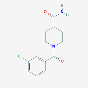 molecular formula C13H15ClN2O2 B5667713 1-(3-chlorobenzoyl)-4-piperidinecarboxamide 