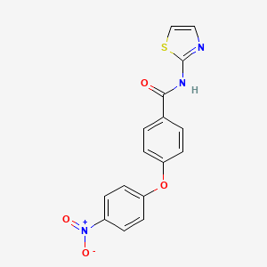 molecular formula C16H11N3O4S B5667722 4-(4-nitrophenoxy)-N-1,3-thiazol-2-ylbenzamide 