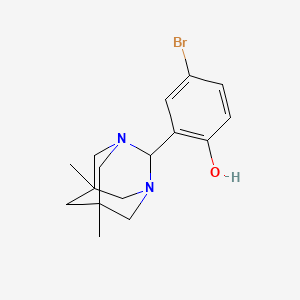 4-bromo-2-(5,7-dimethyl-1,3-diazatricyclo[3.3.1.1~3,7~]dec-2-yl)phenol