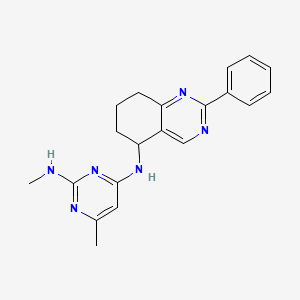 molecular formula C20H22N6 B5667748 N~2~,6-dimethyl-N~4~-(2-phenyl-5,6,7,8-tetrahydroquinazolin-5-yl)pyrimidine-2,4-diamine 