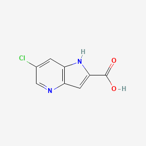molecular formula C8H5ClN2O2 B566776 6-Chloro-1H-pyrrolo[3,2-B]pyridine-2-carboxylic acid CAS No. 1211530-05-0