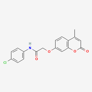 molecular formula C18H14ClNO4 B5667764 N-(4-chlorophenyl)-2-[(4-methyl-2-oxo-2H-chromen-7-yl)oxy]acetamide 