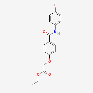 molecular formula C17H16FNO4 B5667771 ethyl (4-{[(4-fluorophenyl)amino]carbonyl}phenoxy)acetate 