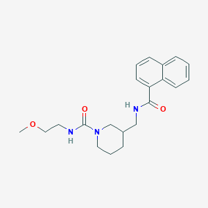 molecular formula C21H27N3O3 B5667777 N-(2-methoxyethyl)-3-[(1-naphthoylamino)methyl]piperidine-1-carboxamide 