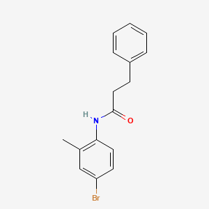 molecular formula C16H16BrNO B5667784 N-(4-bromo-2-methylphenyl)-3-phenylpropanamide 