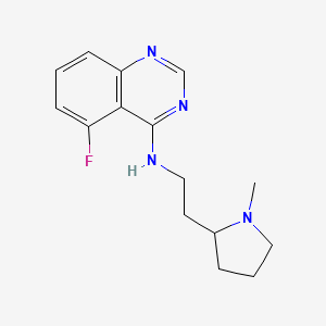 molecular formula C15H19FN4 B5667794 5-fluoro-N-[2-(1-methylpyrrolidin-2-yl)ethyl]quinazolin-4-amine 