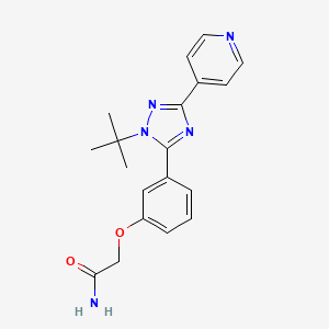2-[3-(1-tert-butyl-3-pyridin-4-yl-1H-1,2,4-triazol-5-yl)phenoxy]acetamide