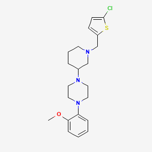 molecular formula C21H28ClN3OS B5667798 1-{1-[(5-chloro-2-thienyl)methyl]-3-piperidinyl}-4-(2-methoxyphenyl)piperazine 