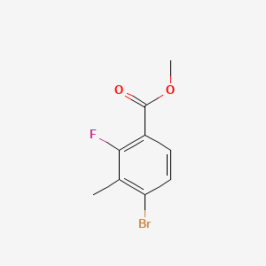 molecular formula C9H8BrFO2 B566780 4-溴-2-氟-3-甲基苯甲酸甲酯 CAS No. 1206680-27-4