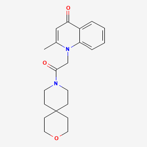 molecular formula C21H26N2O3 B5667809 2-methyl-1-[2-(3-oxa-9-azaspiro[5.5]undec-9-yl)-2-oxoethyl]quinolin-4(1H)-one 