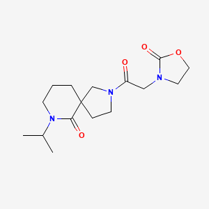 molecular formula C16H25N3O4 B5667825 7-isopropyl-2-[(2-oxo-1,3-oxazolidin-3-yl)acetyl]-2,7-diazaspiro[4.5]decan-6-one 