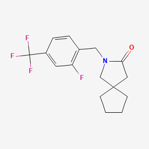 molecular formula C16H17F4NO B5667844 2-[2-fluoro-4-(trifluoromethyl)benzyl]-2-azaspiro[4.4]nonan-3-one 