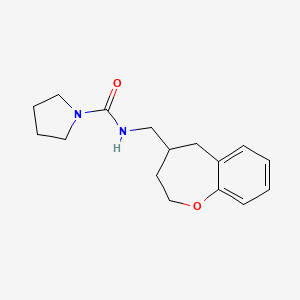 N-(2,3,4,5-tetrahydro-1-benzoxepin-4-ylmethyl)pyrrolidine-1-carboxamide