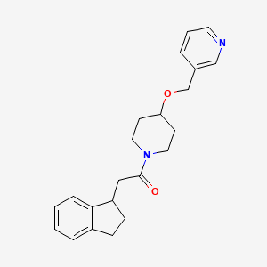 molecular formula C22H26N2O2 B5667882 3-({[1-(2,3-dihydro-1H-inden-1-ylacetyl)-4-piperidinyl]oxy}methyl)pyridine 
