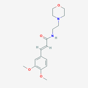 molecular formula C17H24N2O4 B5667911 3-(3,4-dimethoxyphenyl)-N-[2-(4-morpholinyl)ethyl]acrylamide 