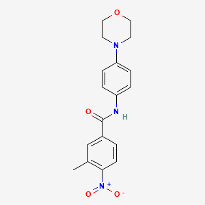molecular formula C18H19N3O4 B5667921 3-methyl-N-[4-(4-morpholinyl)phenyl]-4-nitrobenzamide 