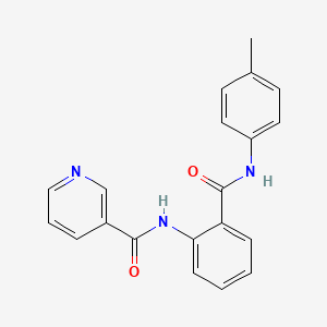 molecular formula C20H17N3O2 B5667929 N-(2-{[(4-methylphenyl)amino]carbonyl}phenyl)nicotinamide 