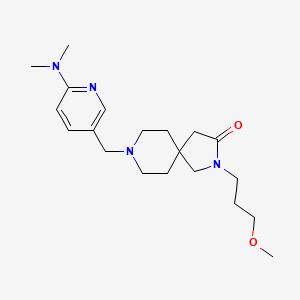 molecular formula C20H32N4O2 B5667936 8-{[6-(dimethylamino)-3-pyridinyl]methyl}-2-(3-methoxypropyl)-2,8-diazaspiro[4.5]decan-3-one 