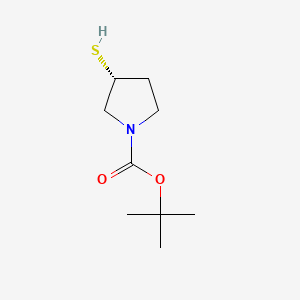 molecular formula C9H17NO2S B566795 (R)-叔丁基3-巯基吡咯烷-1-羧酸酯 CAS No. 1236007-42-3