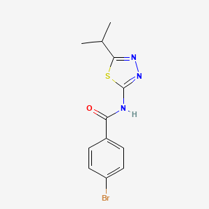 molecular formula C12H12BrN3OS B5667974 4-bromo-N-(5-isopropyl-1,3,4-thiadiazol-2-yl)benzamide 