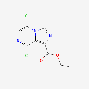 molecular formula C9H7Cl2N3O2 B566800 Ethyl 5,8-Dichloroimidazo[1,5-a]pyrazine-1-carboxylate CAS No. 1256633-28-9