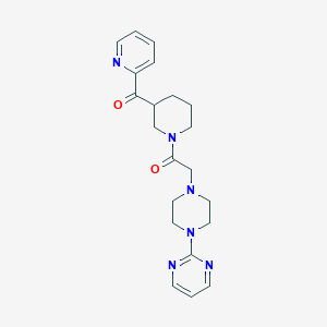 molecular formula C21H26N6O2 B5668006 2-pyridinyl(1-{[4-(2-pyrimidinyl)-1-piperazinyl]acetyl}-3-piperidinyl)methanone 