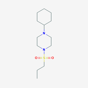 molecular formula C13H26N2O2S B5668011 1-cyclohexyl-4-(propylsulfonyl)piperazine 