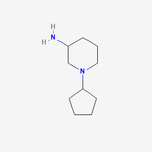B566807 1-Cyclopentylpiperidin-3-amine CAS No. 1215295-80-9