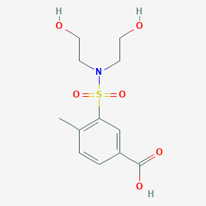 molecular formula C12H17NO6S B5668070 3-{[bis(2-hydroxyethyl)amino]sulfonyl}-4-methylbenzoic acid 