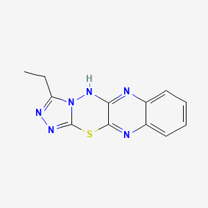 molecular formula C12H10N6S B5668076 3-ethyl-5H-[1,2,4]triazolo[3',4':2,3][1,3,4]thiadiazino[5,6-b]quinoxaline 