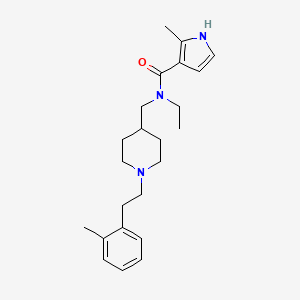 molecular formula C23H33N3O B5668117 N-ethyl-2-methyl-N-({1-[2-(2-methylphenyl)ethyl]piperidin-4-yl}methyl)-1H-pyrrole-3-carboxamide 