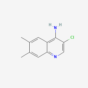 molecular formula C11H11ClN2 B566812 3-Chloro-6,7-dimethylquinolin-4-amine CAS No. 1209917-33-8