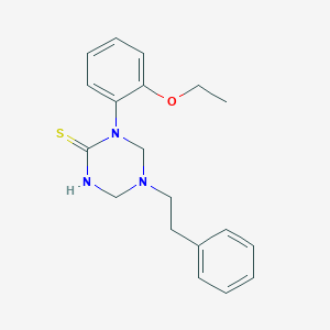 molecular formula C19H23N3OS B5668143 1-(2-ethoxyphenyl)-5-(2-phenylethyl)-1,3,5-triazinane-2-thione 