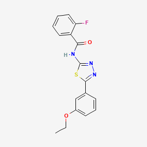 N-[5-(3-ethoxyphenyl)-1,3,4-thiadiazol-2-yl]-2-fluorobenzamide