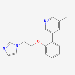 molecular formula C17H17N3O B5668187 3-{2-[2-(1H-imidazol-1-yl)ethoxy]phenyl}-5-methylpyridine 