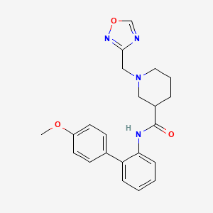 molecular formula C22H24N4O3 B5668205 N-(4'-methoxybiphenyl-2-yl)-1-(1,2,4-oxadiazol-3-ylmethyl)piperidine-3-carboxamide 