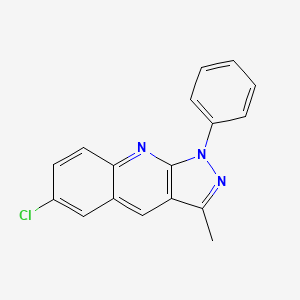 molecular formula C17H12ClN3 B5668234 6-chloro-3-methyl-1-phenyl-1H-pyrazolo[3,4-b]quinoline 