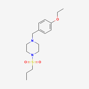 molecular formula C16H26N2O3S B5668268 1-(4-ethoxybenzyl)-4-(propylsulfonyl)piperazine 