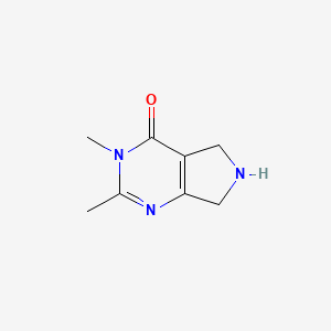 molecular formula C8H11N3O B566827 2,3-Dimethyl-6,7-dihydro-3H-pyrrolo[3,4-d]pyrimidin-4(5H)-one CAS No. 1243250-20-5