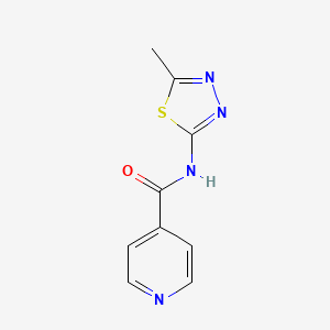molecular formula C9H8N4OS B5668275 N-(5-methyl-1,3,4-thiadiazol-2-yl)isonicotinamide 
