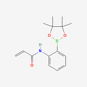 molecular formula C15H20BNO3 B566828 N-(2-(4,4,5,5-Tetramethyl-1,3,2-dioxaborolan-2-yl)phenyl)acrylamide CAS No. 1218790-42-1