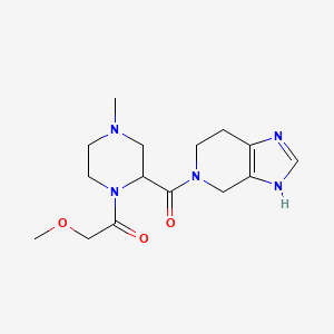 molecular formula C15H23N5O3 B5668286 5-{[1-(methoxyacetyl)-4-methylpiperazin-2-yl]carbonyl}-4,5,6,7-tetrahydro-1H-imidazo[4,5-c]pyridine 