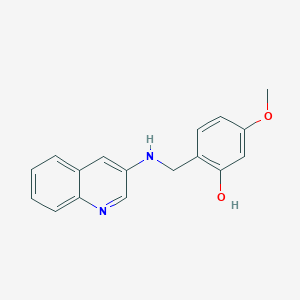 molecular formula C17H16N2O2 B5668302 5-methoxy-2-[(3-quinolinylamino)methyl]phenol 